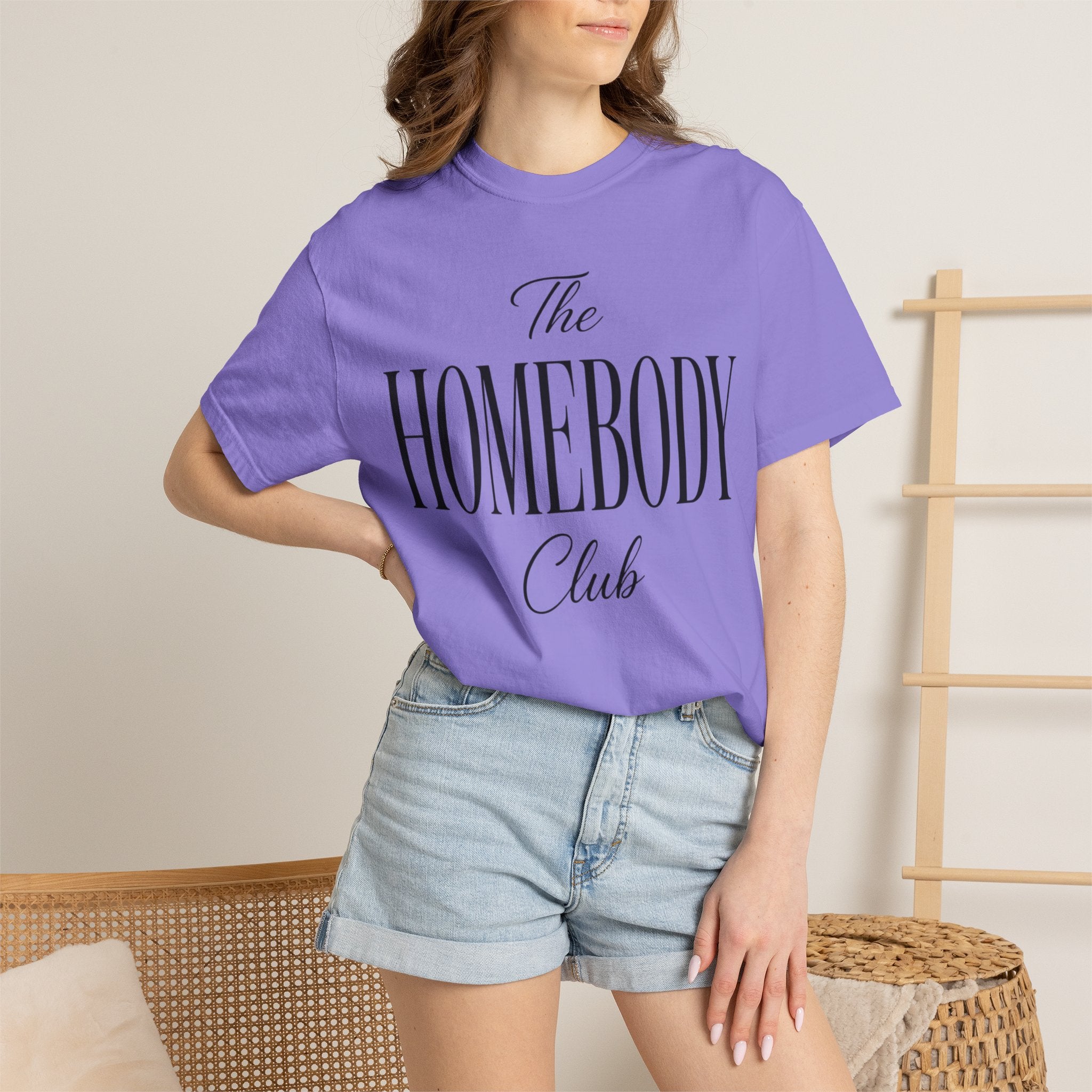 The Homebody club Blk Unisex Garment-Dyed T-shirt