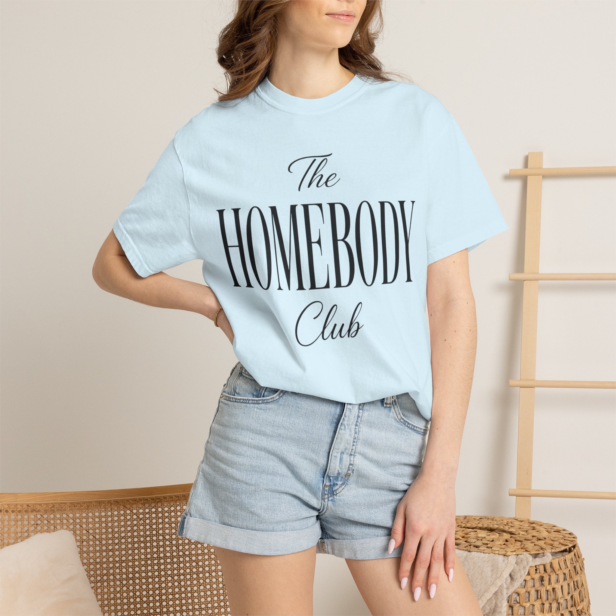 The Homebody club Blk Unisex Garment-Dyed T-shirt