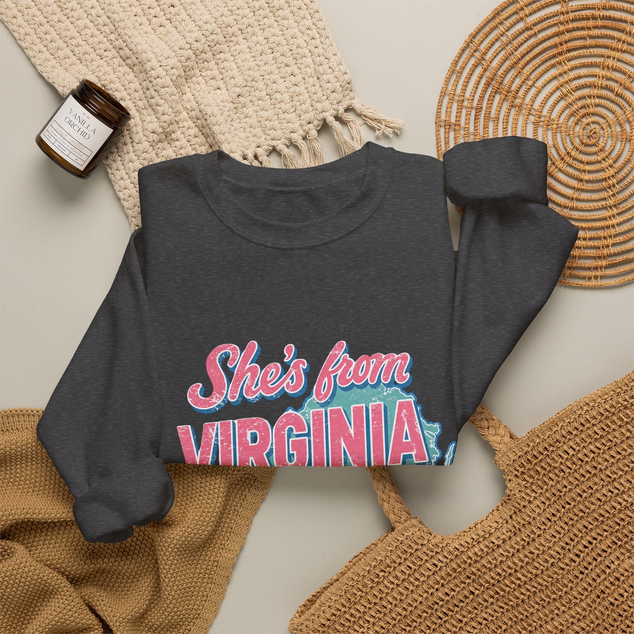 She's from Virginia Crewneck Sweatshirt