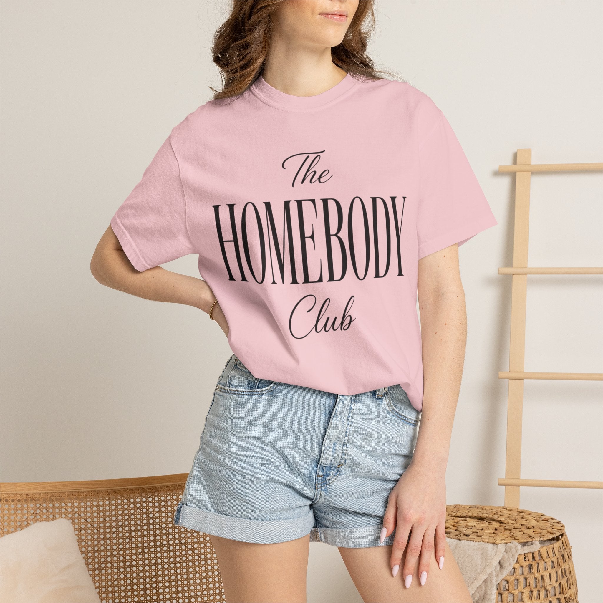 The Homebody club Blk Unisex Garment-Dyed T-shirt