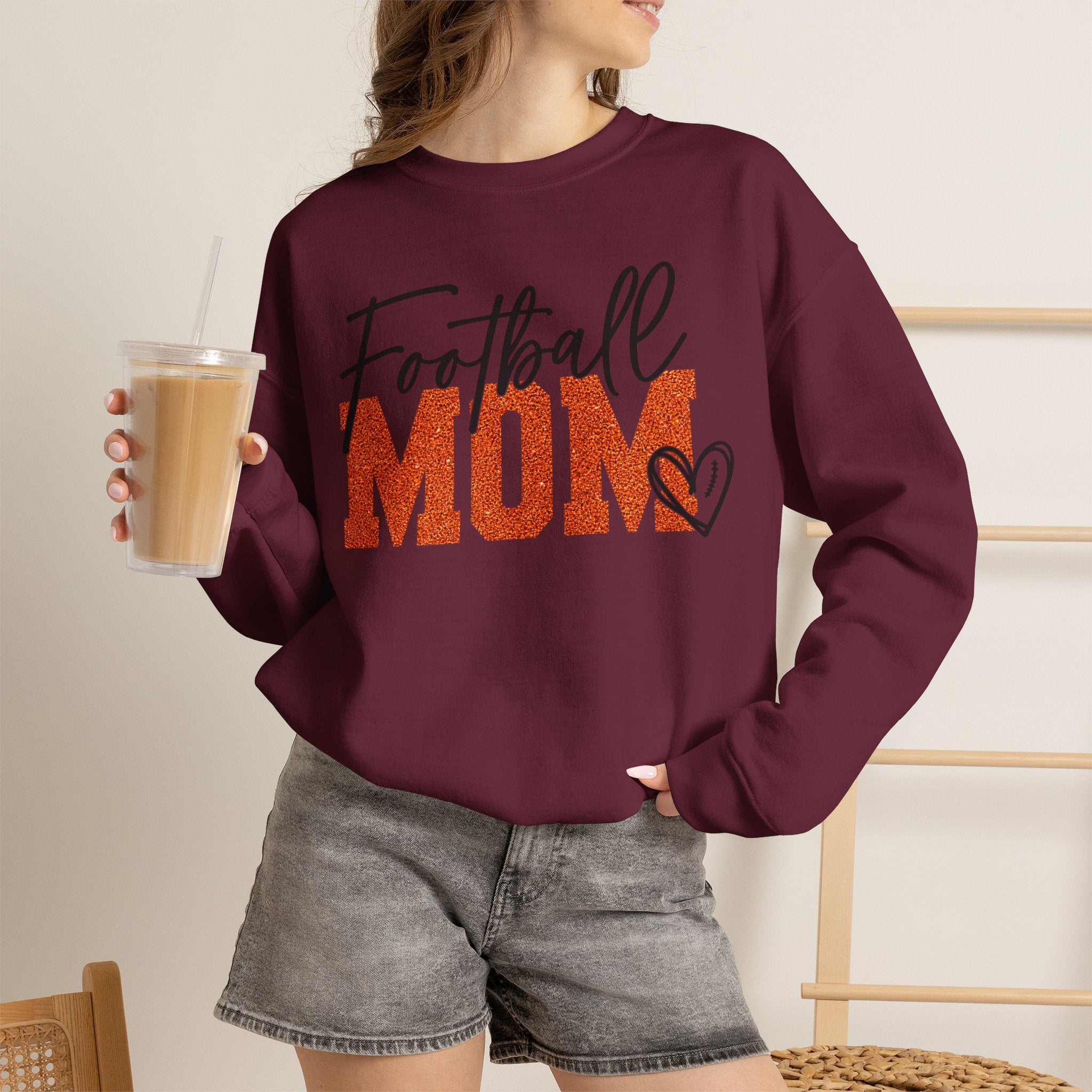 Football Mom Unisex Heavy Blend™ Crewneck Sweatshirt
