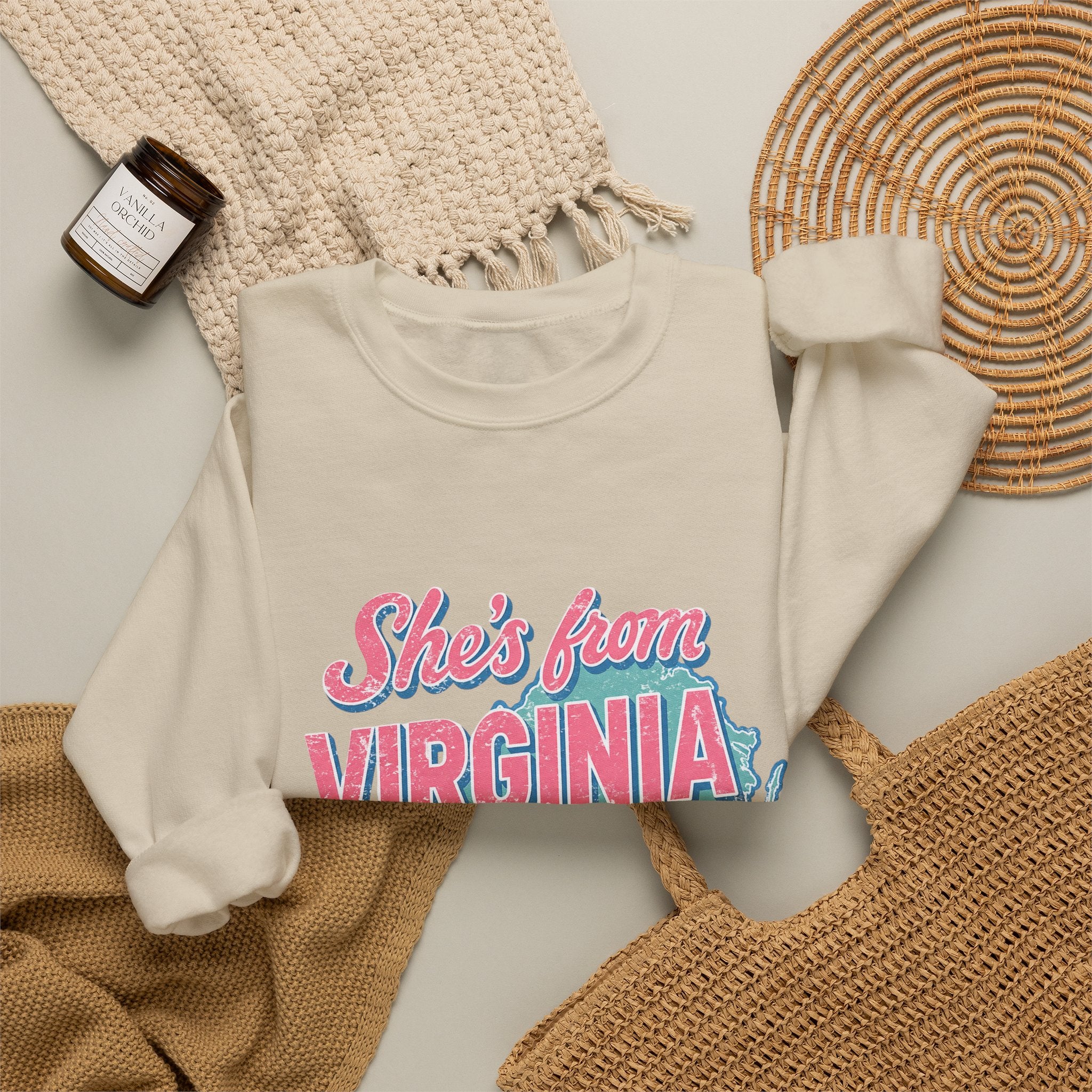 She's from Virginia Crewneck Sweatshirt