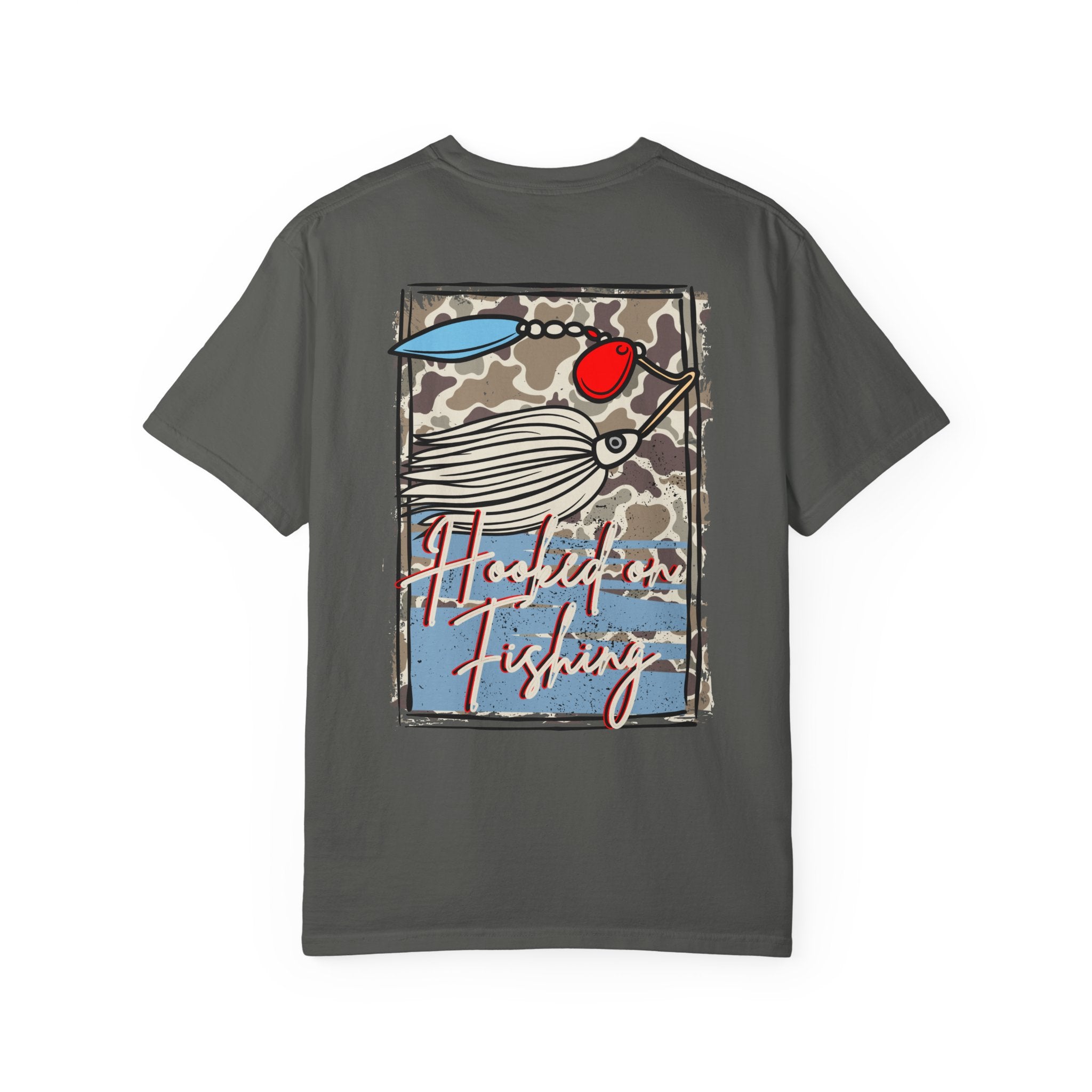 Hooked on Fishing Unisex Garment-Dyed T-shirt