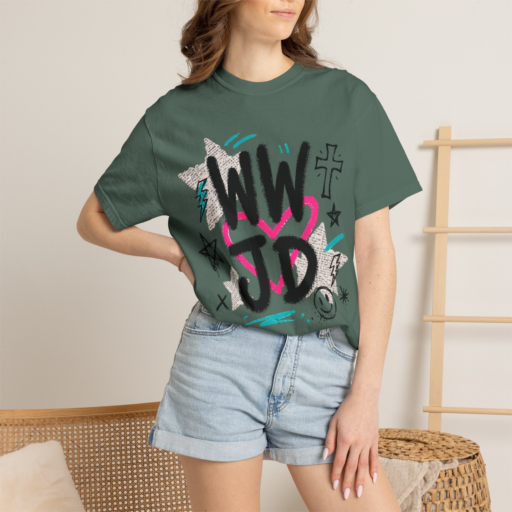 WWJD Unisex Garment-Dyed T-shirt