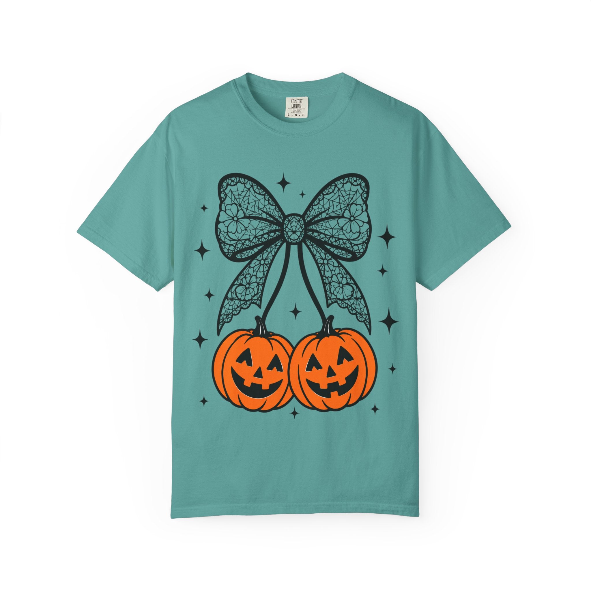 Bow Pumpkins Unisex Garment-Dyed T-shirt