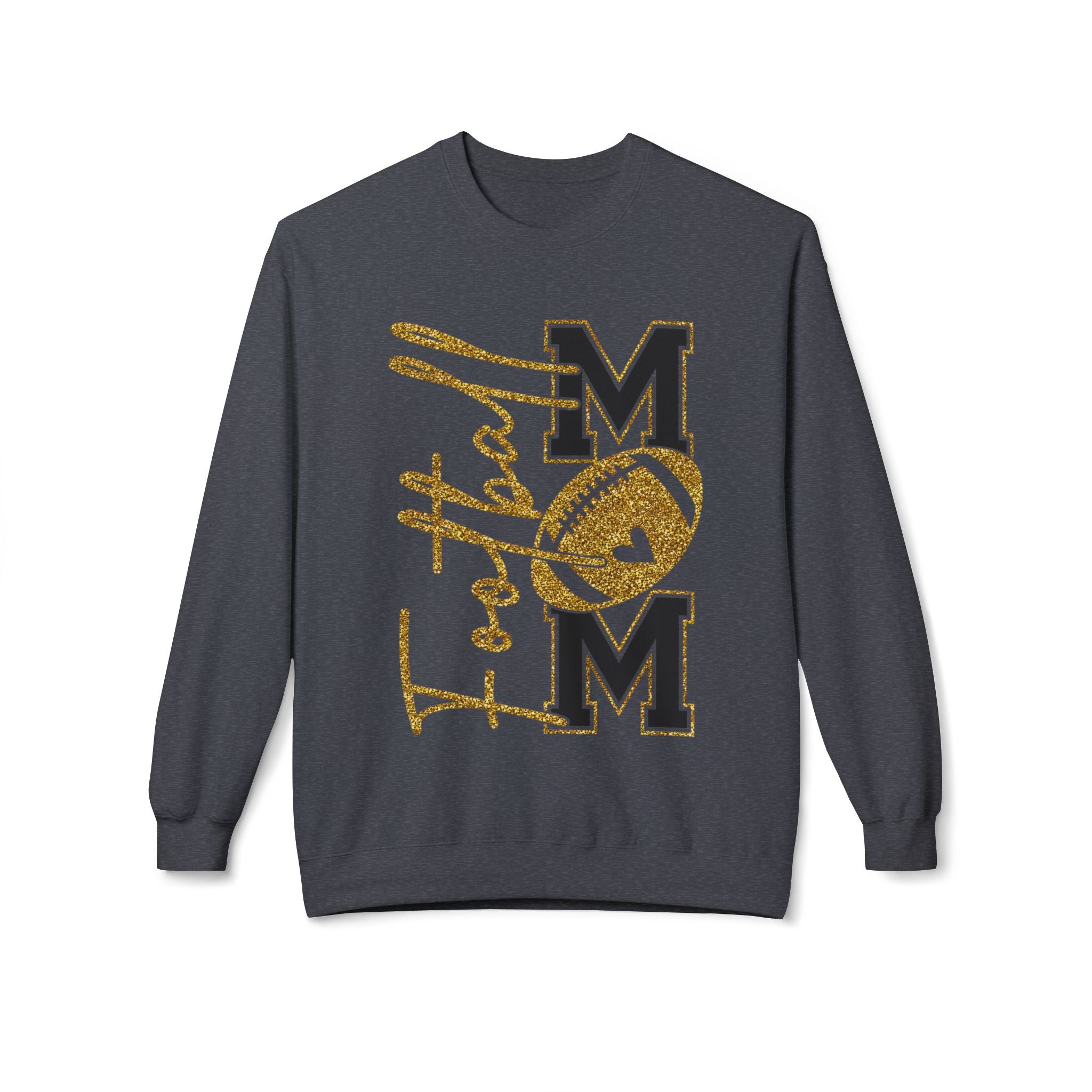 Football Mom1 Unisex Midweight Softstyle Fleece Crewneck Sweatshirt