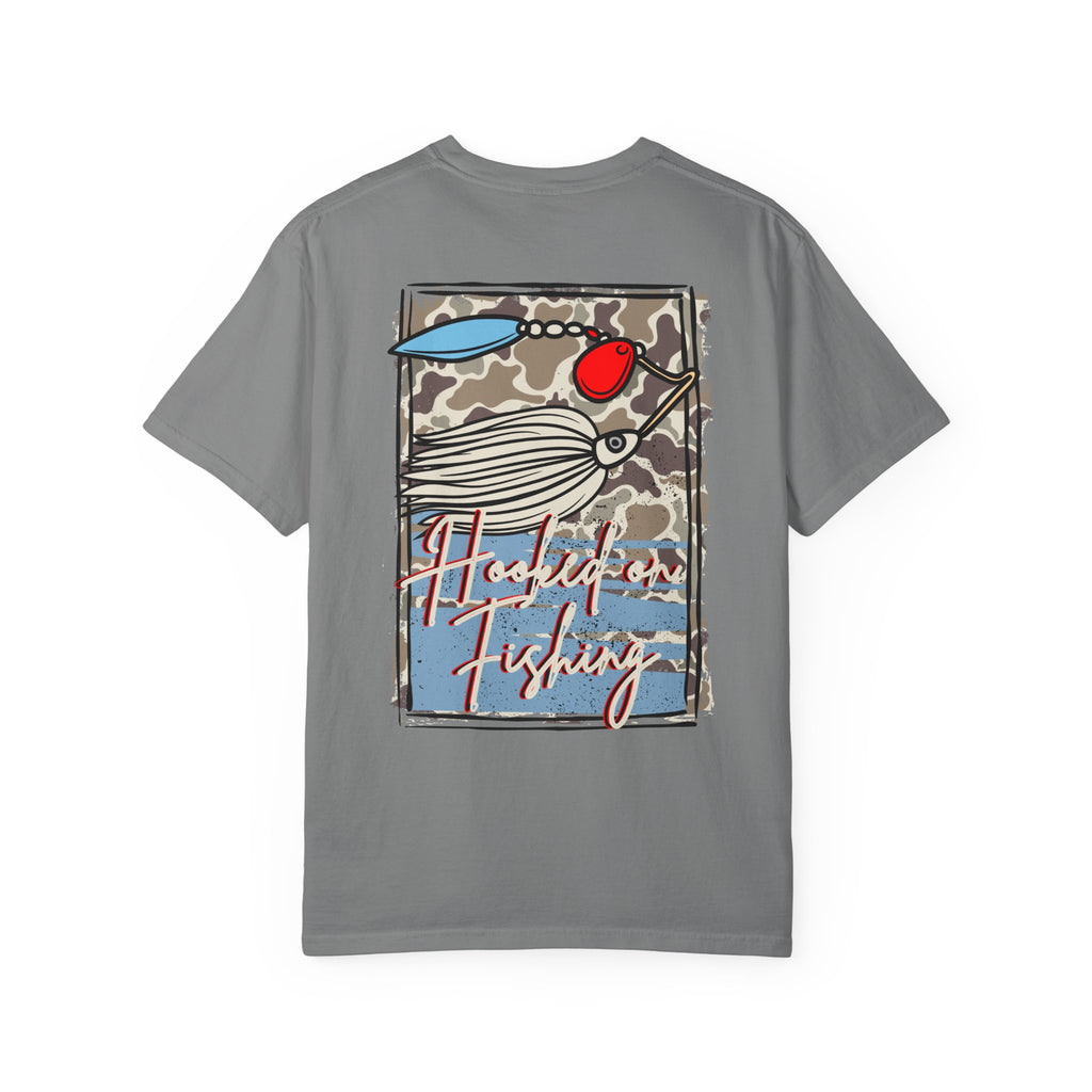 Hooked on Fishing Unisex Garment-Dyed T-shirt