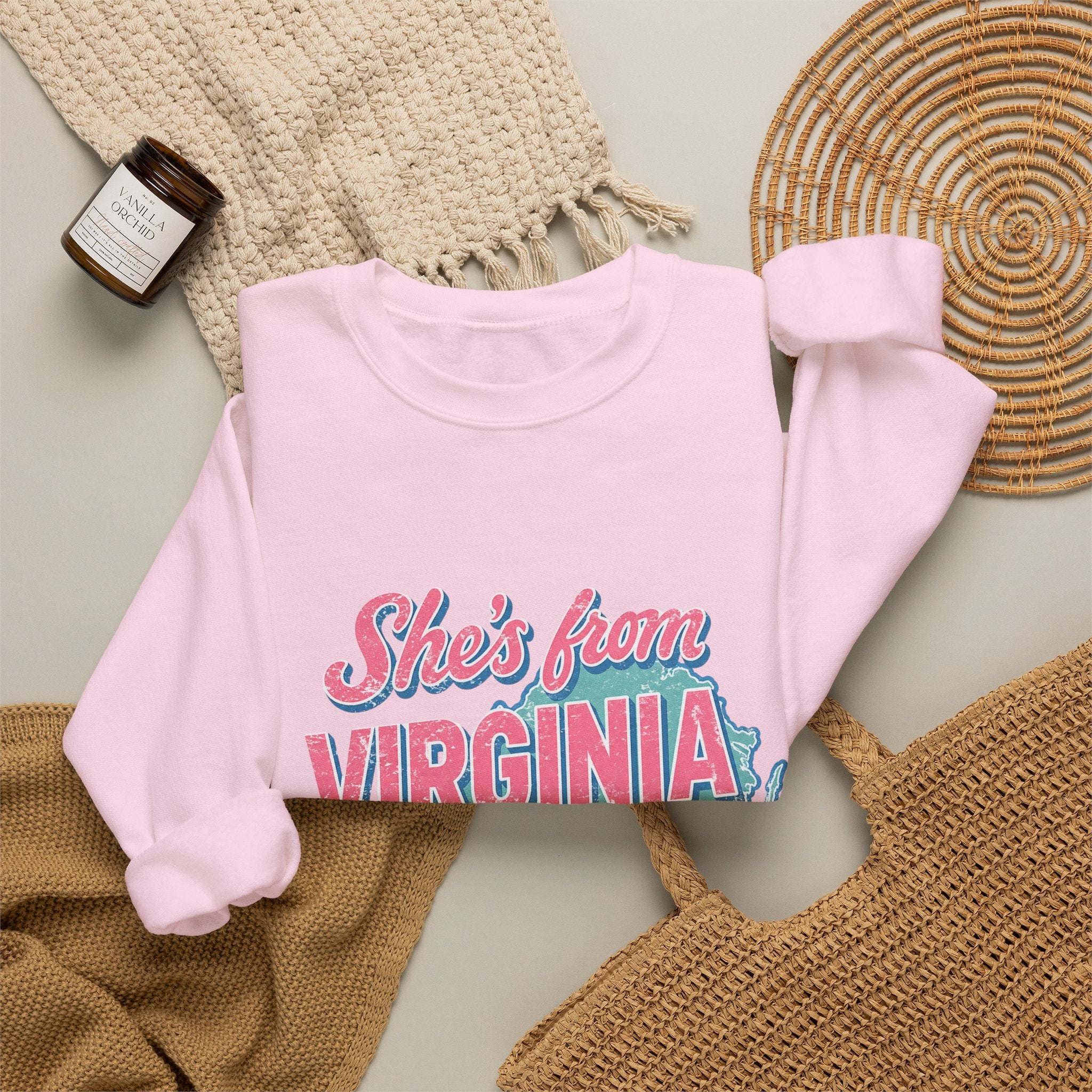 She's from Virginia Crewneck Sweatshirt