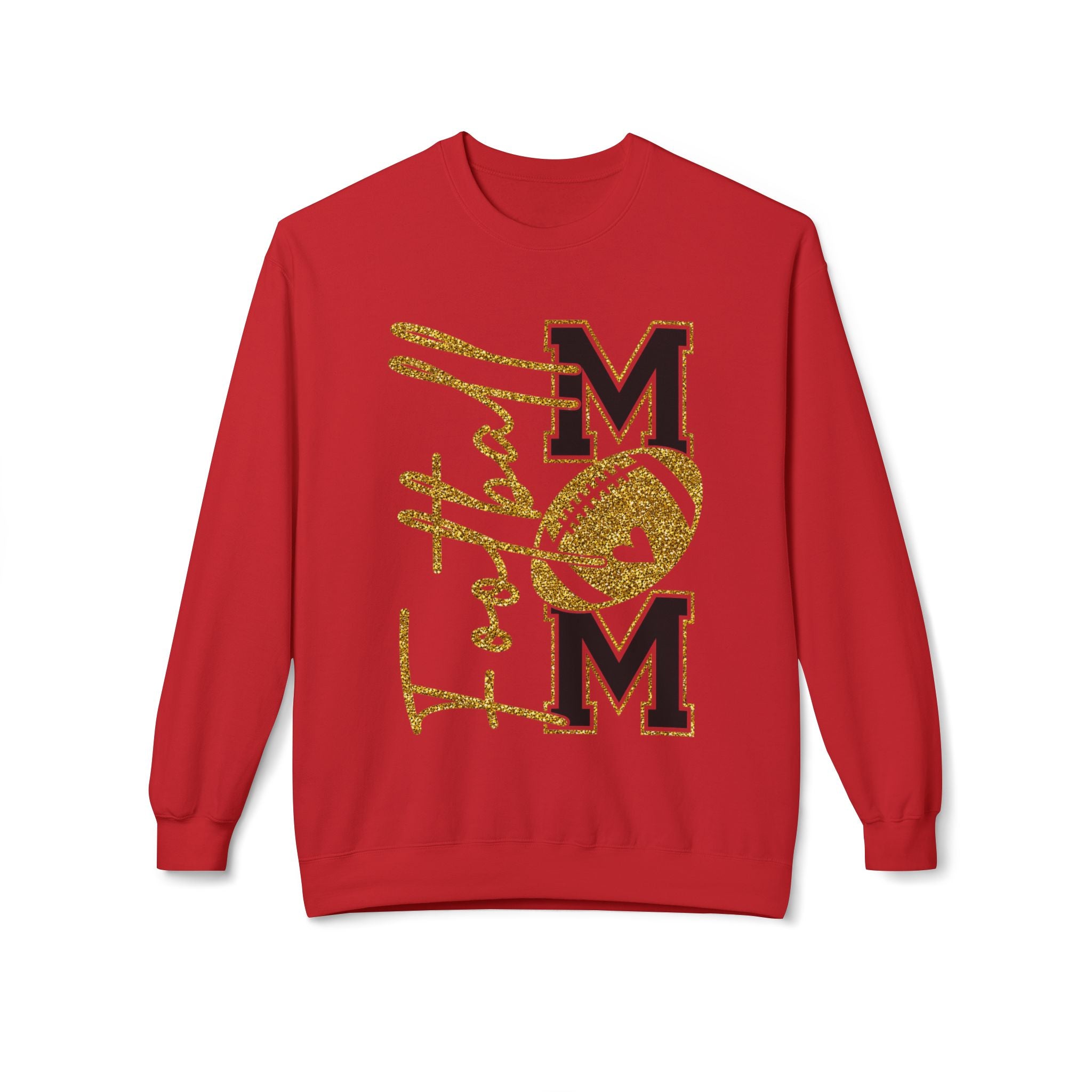 Football Mom1 Unisex Midweight Softstyle Fleece Crewneck Sweatshirt