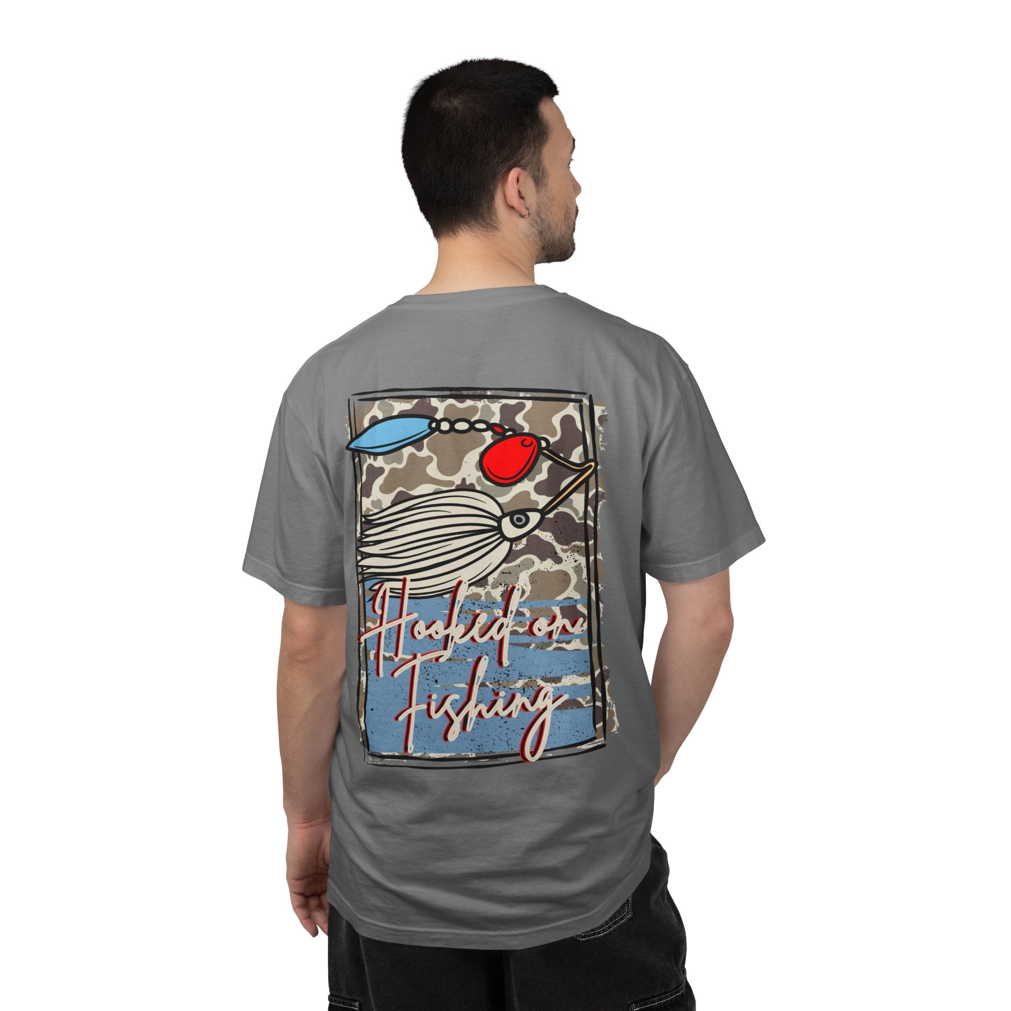 Hooked on Fishing Unisex Garment-Dyed T-shirt