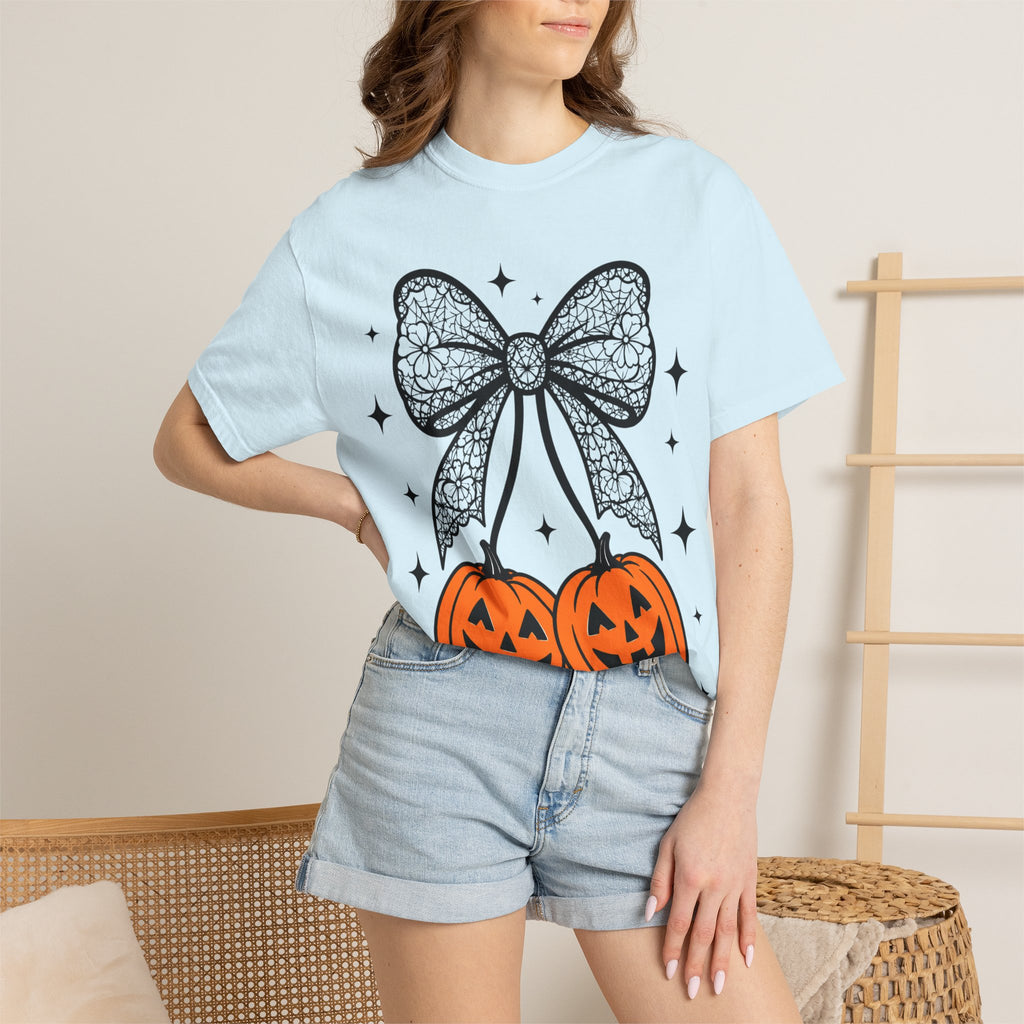 Bow Pumpkins Unisex Garment-Dyed T-shirt
