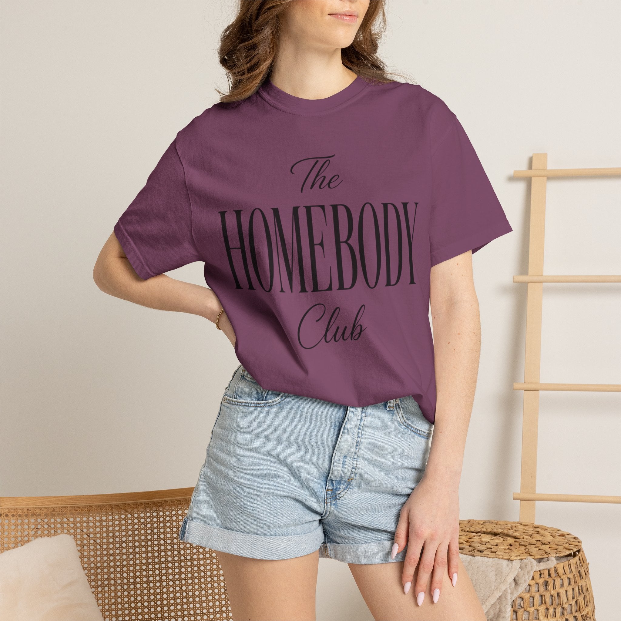 The Homebody club Blk Unisex Garment-Dyed T-shirt