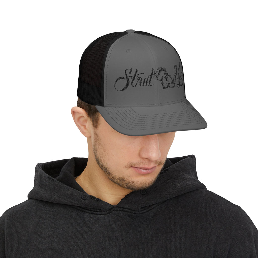 Strut Life Blk Snapback Trucker Cap