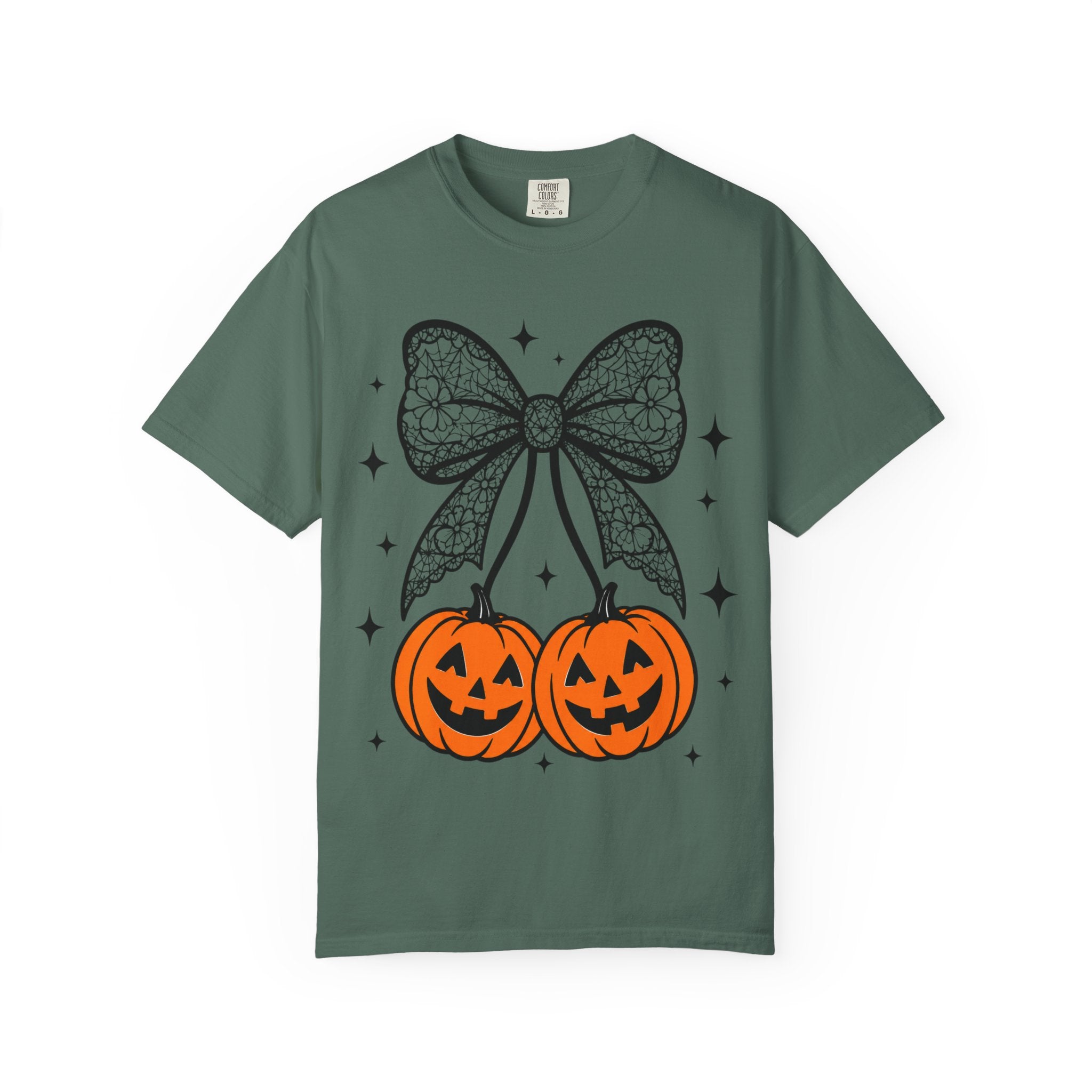 Bow Pumpkins Unisex Garment-Dyed T-shirt