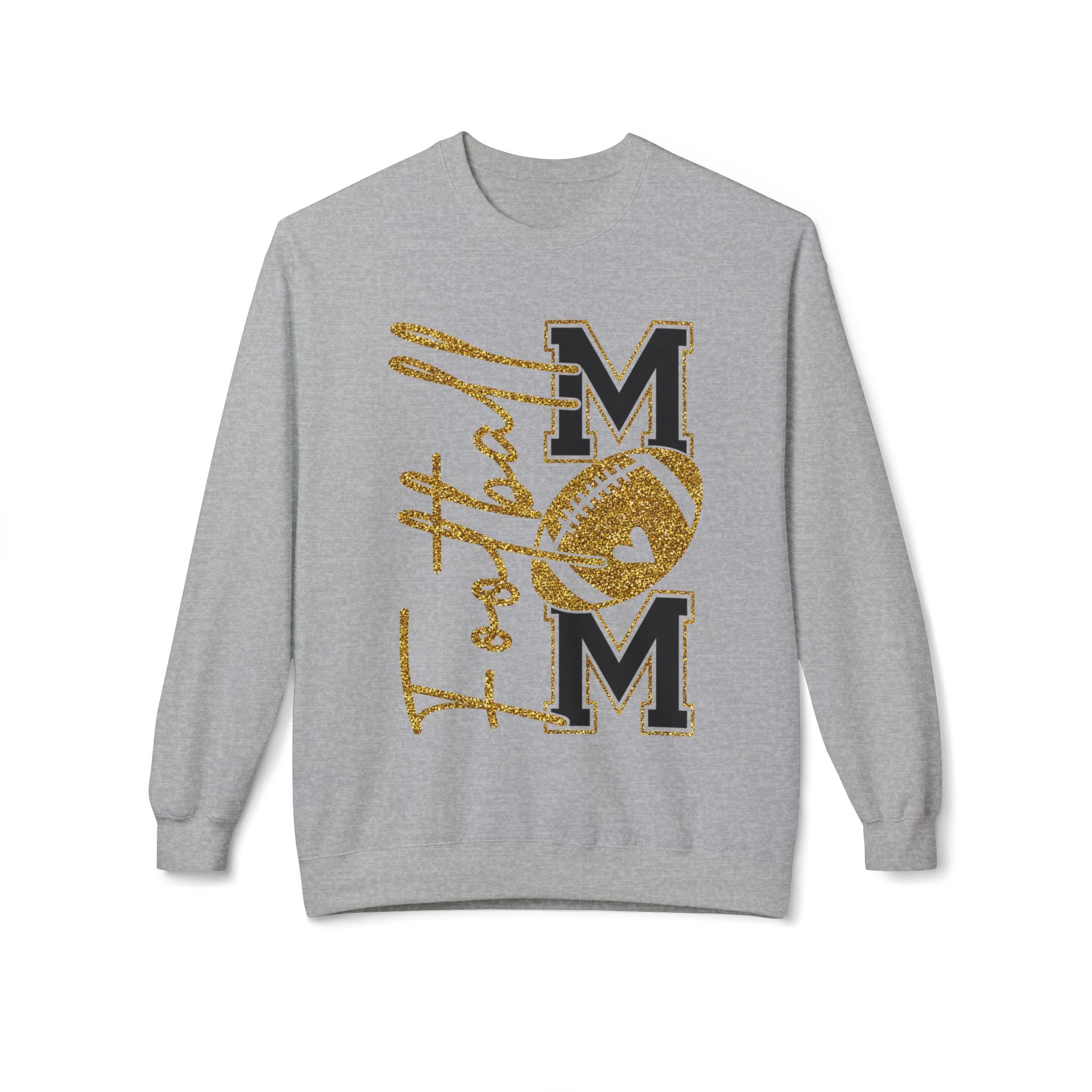 Football Mom1 Unisex Midweight Softstyle Fleece Crewneck Sweatshirt