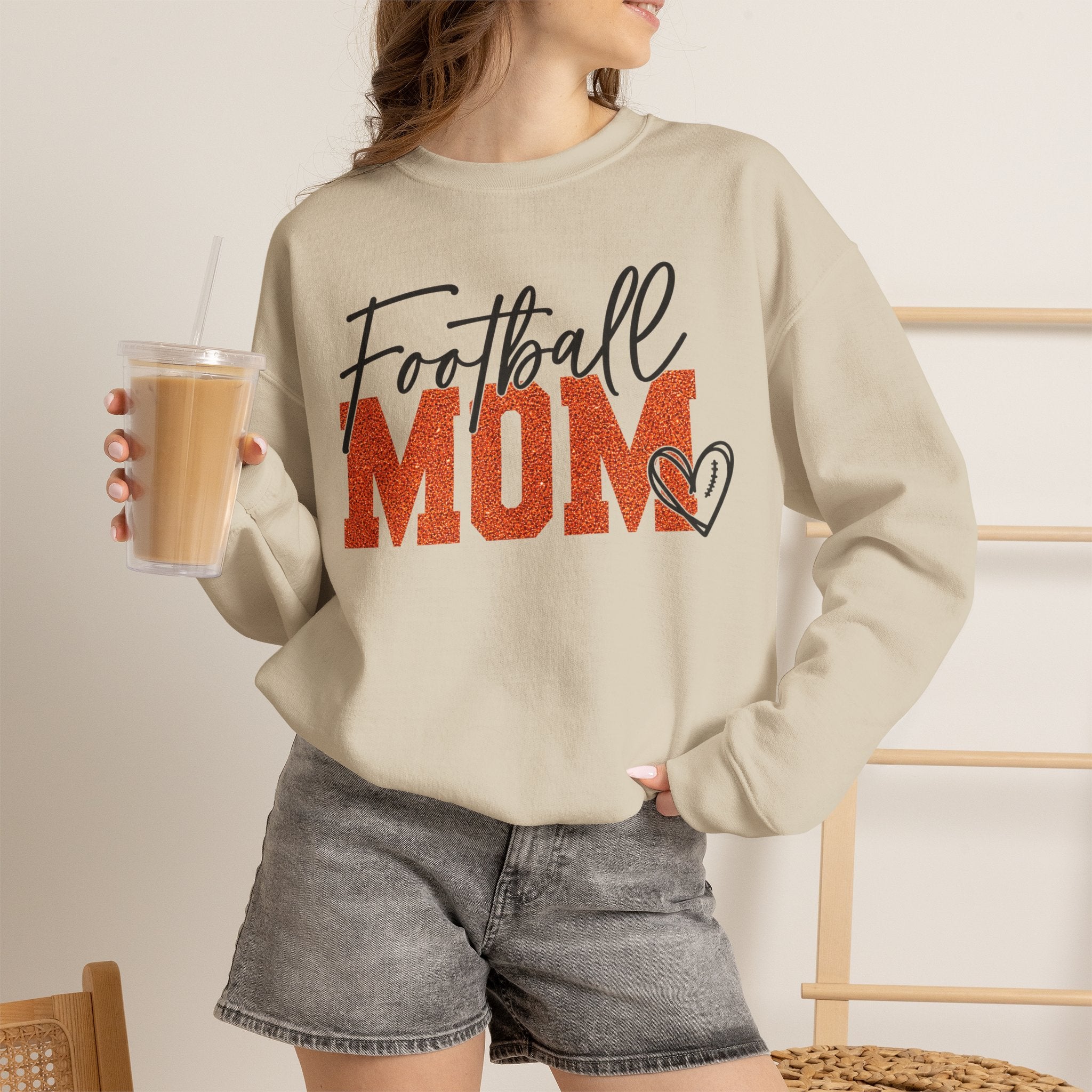 Football Mom Unisex Heavy Blend™ Crewneck Sweatshirt