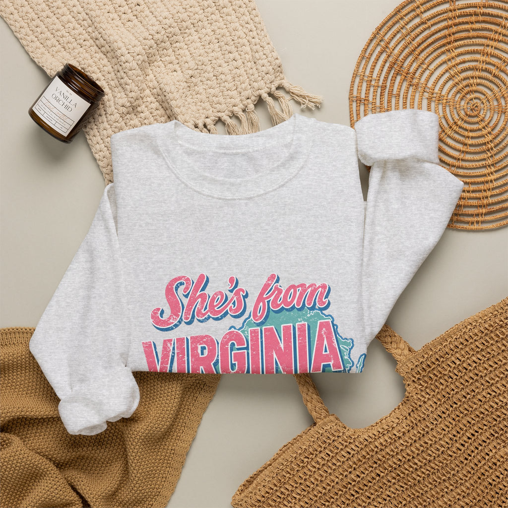 She's from Virginia Crewneck Sweatshirt