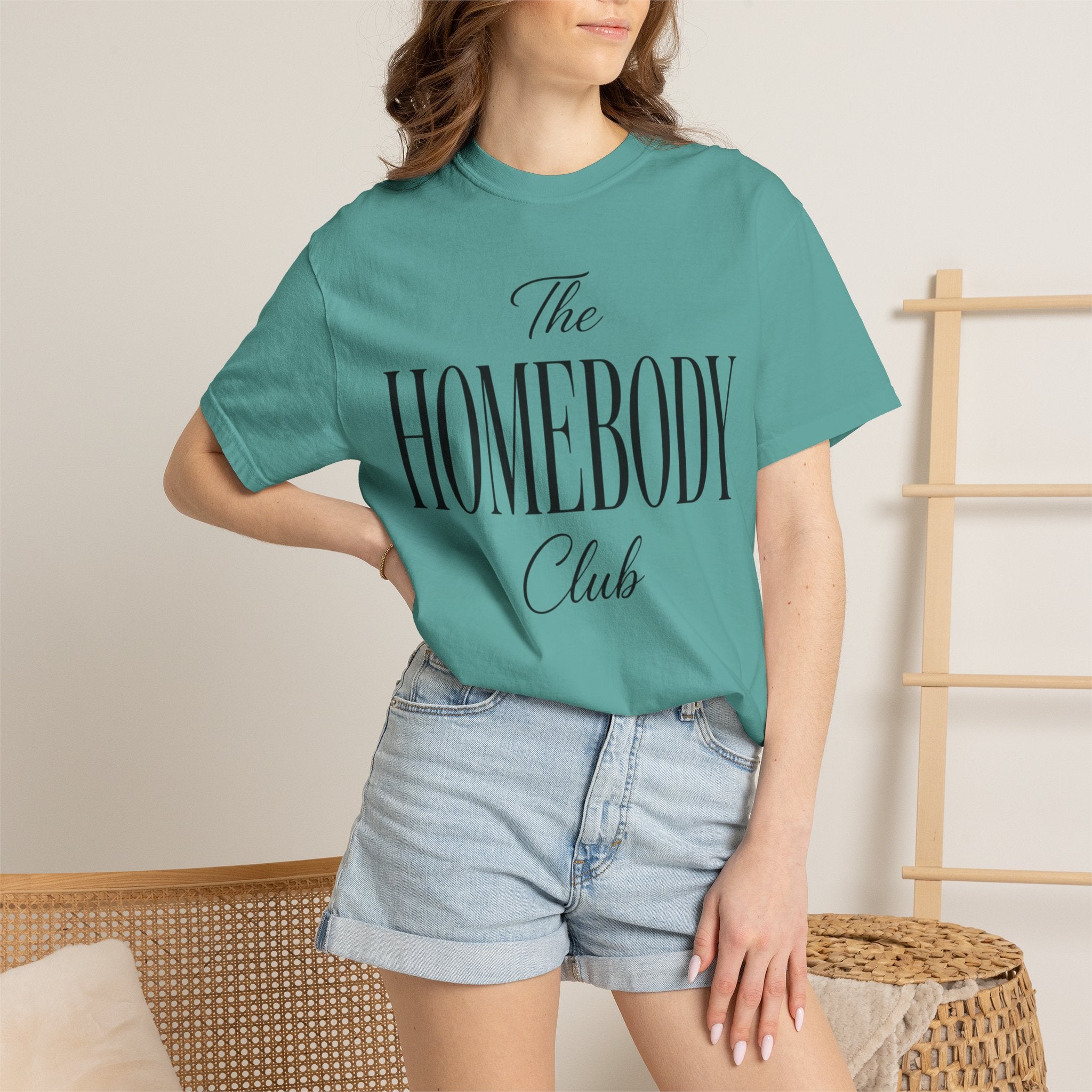 The Homebody club Blk Unisex Garment-Dyed T-shirt