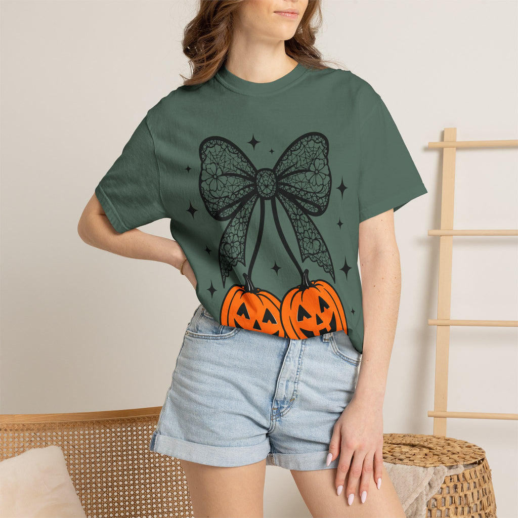 Bow Pumpkins Unisex Garment-Dyed T-shirt