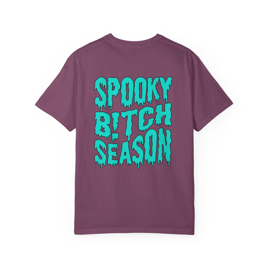 Spooky Bitch Season Unisex Garment-Dyed T-shirt