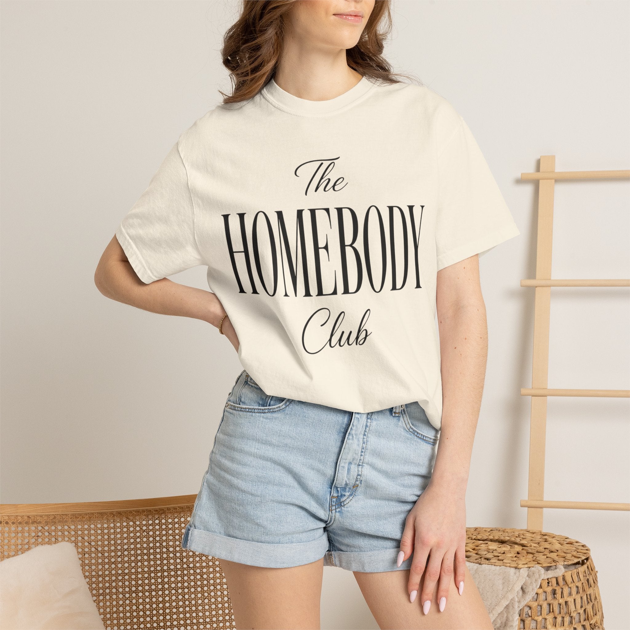 The Homebody club Blk Unisex Garment-Dyed T-shirt