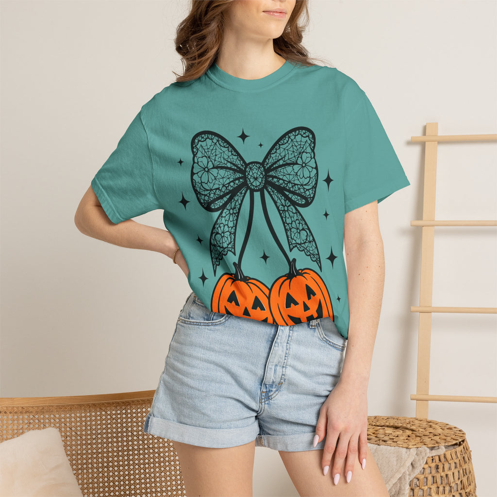 Bow Pumpkins Unisex Garment-Dyed T-shirt