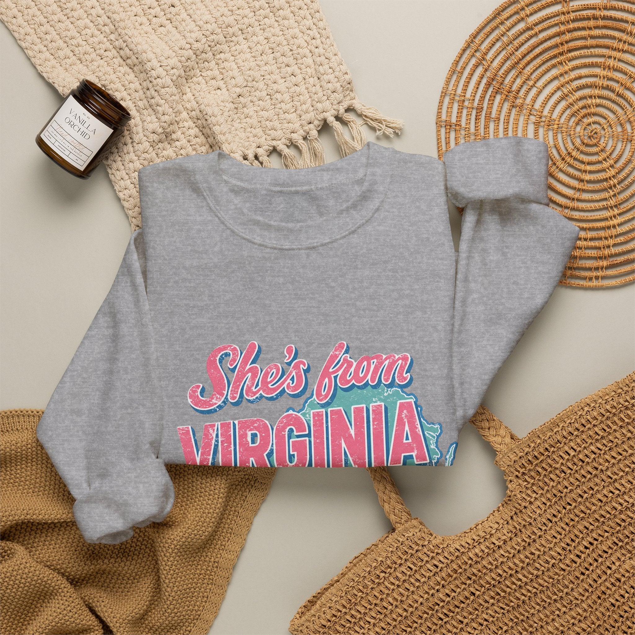 She's from Virginia Crewneck Sweatshirt