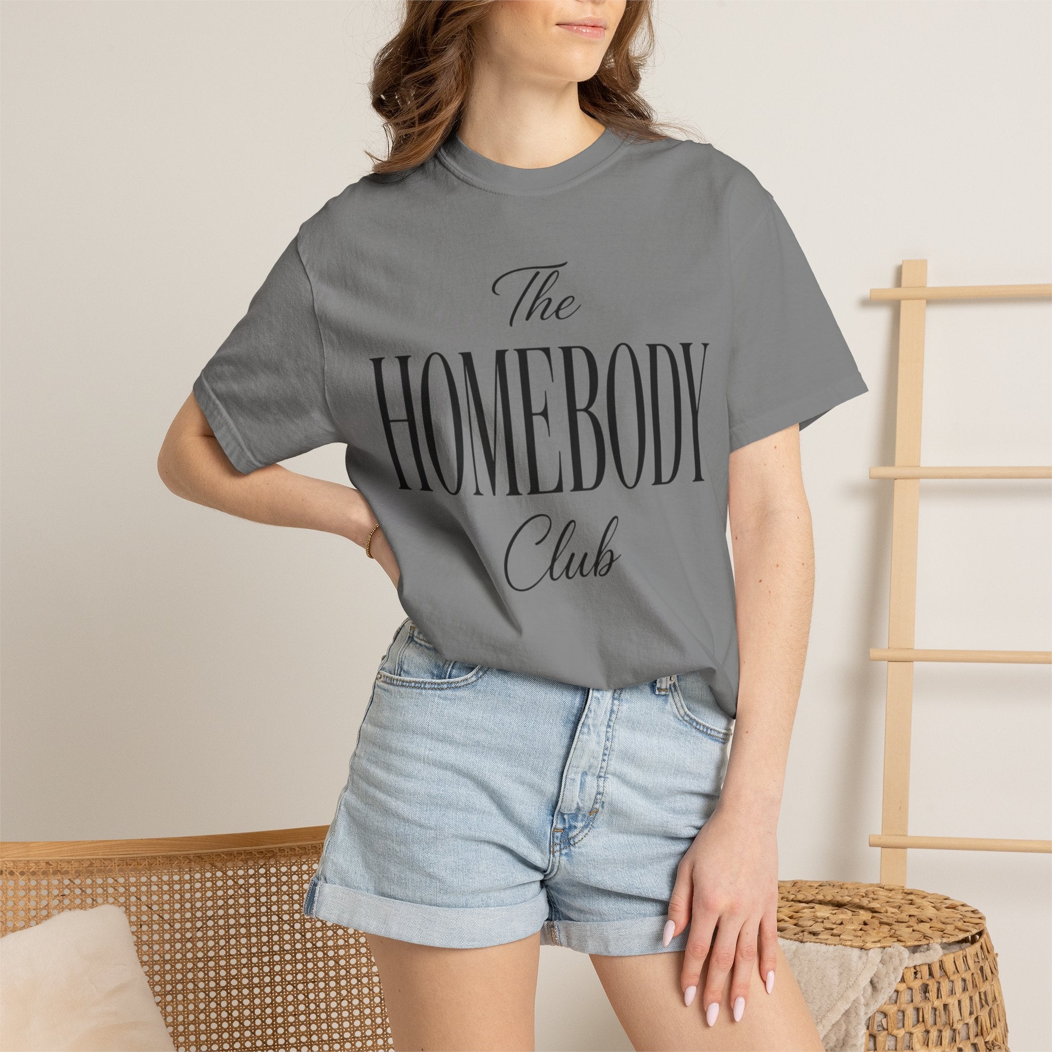 The Homebody club Blk Unisex Garment-Dyed T-shirt