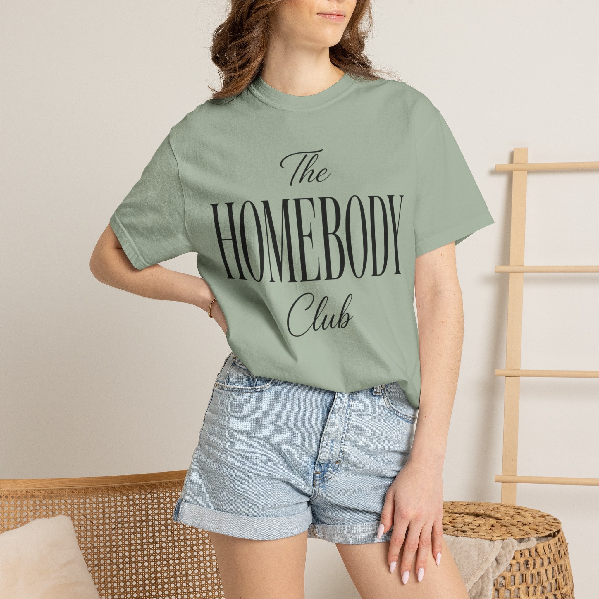 The Homebody club Blk Unisex Garment-Dyed T-shirt