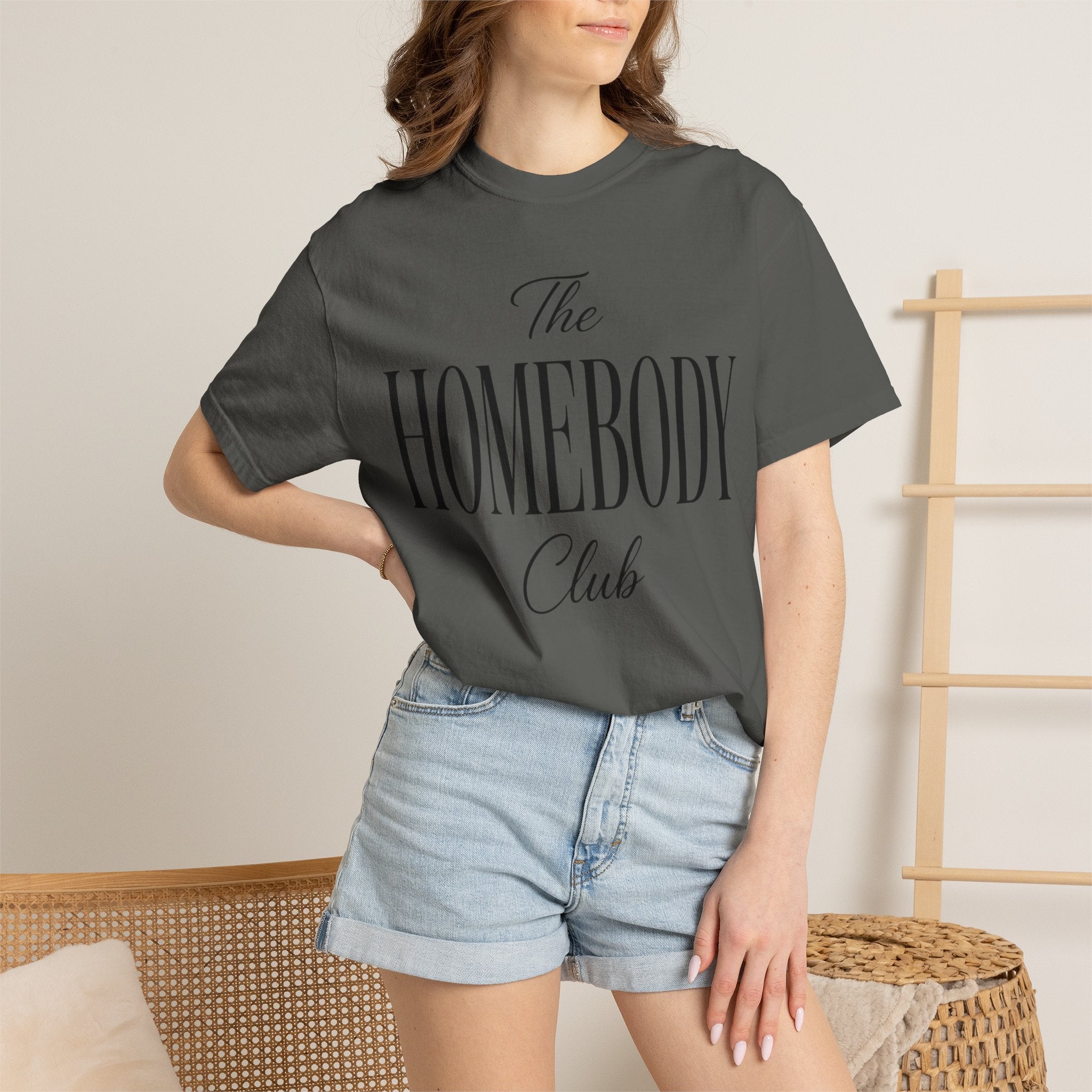 The Homebody club Blk Unisex Garment-Dyed T-shirt