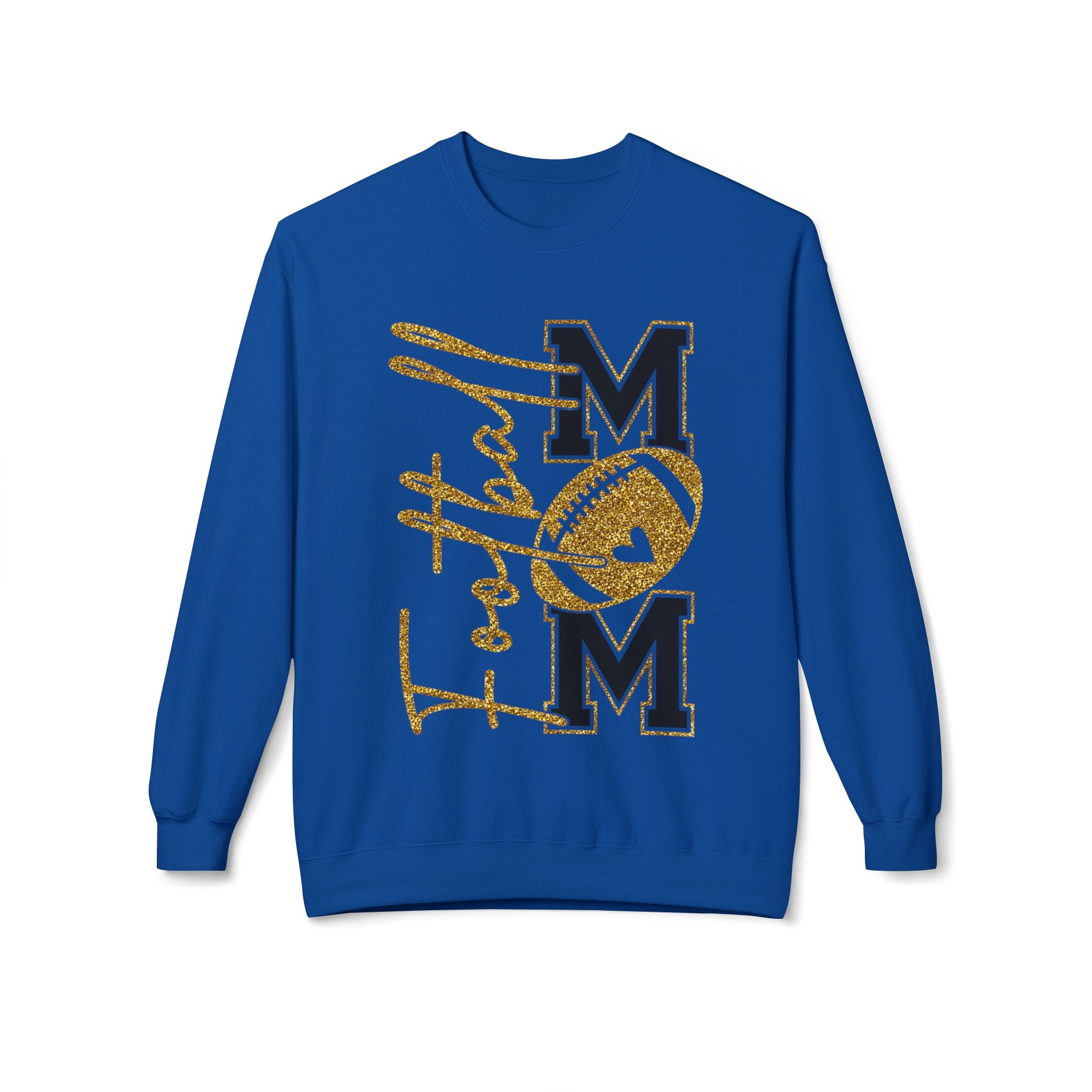Football Mom1 Unisex Midweight Softstyle Fleece Crewneck Sweatshirt