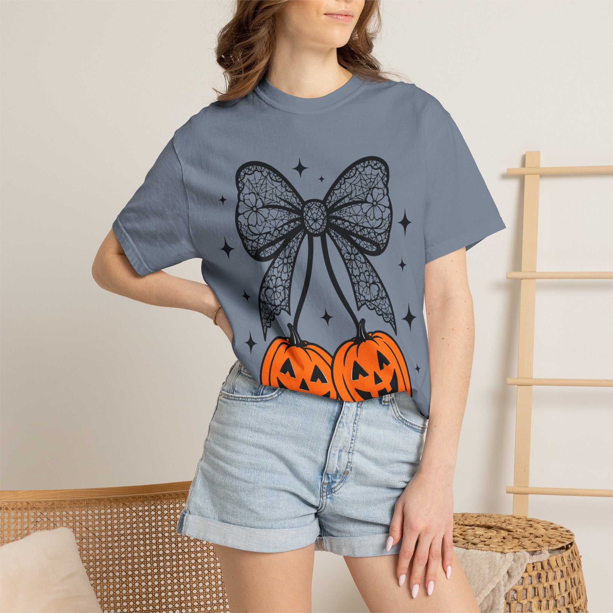 Bow Pumpkins Unisex Garment-Dyed T-shirt