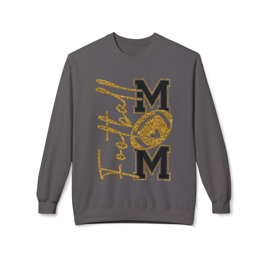 Football Mom1 Unisex Midweight Softstyle Fleece Crewneck Sweatshirt