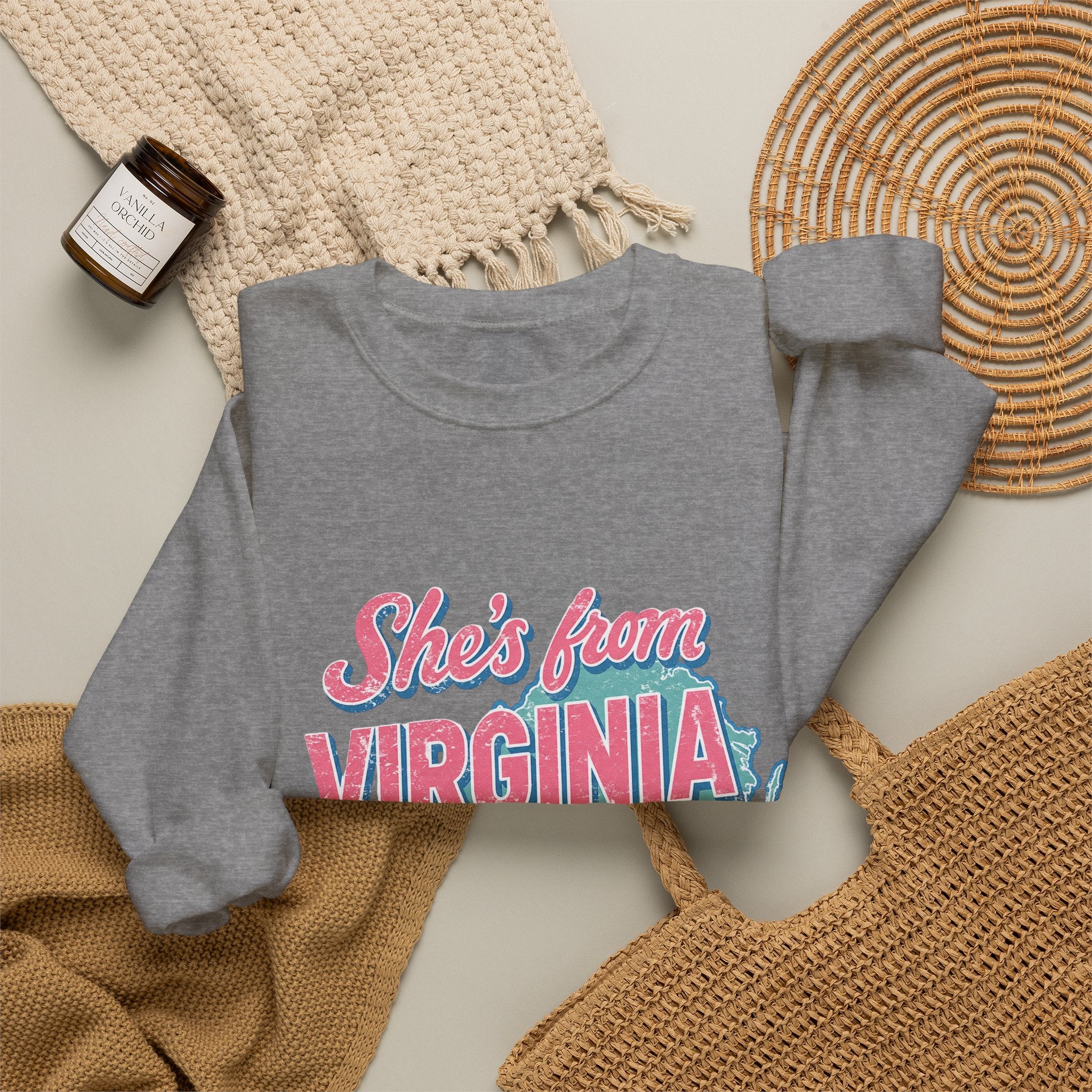 She's from Virginia Crewneck Sweatshirt