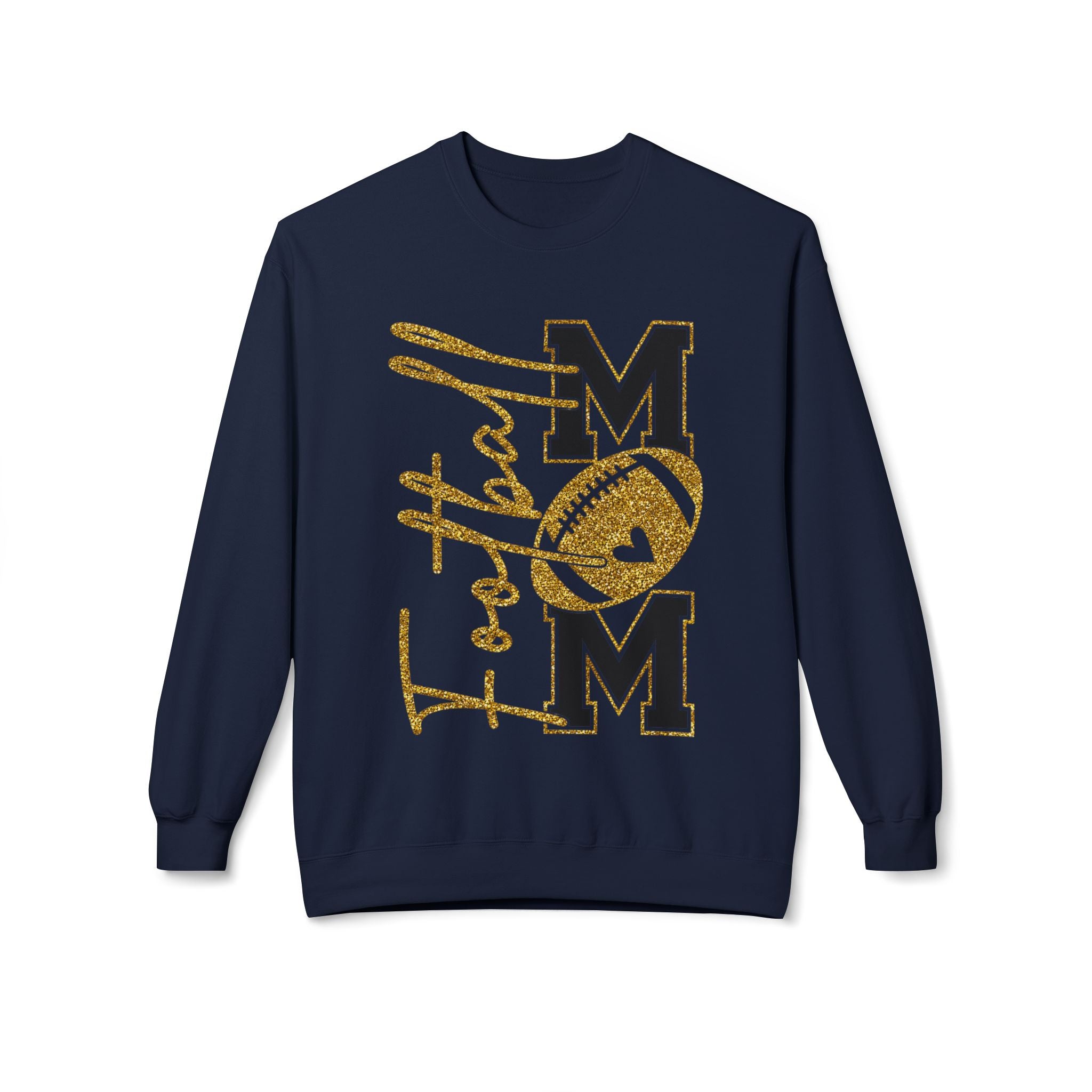 Football Mom1 Unisex Midweight Softstyle Fleece Crewneck Sweatshirt