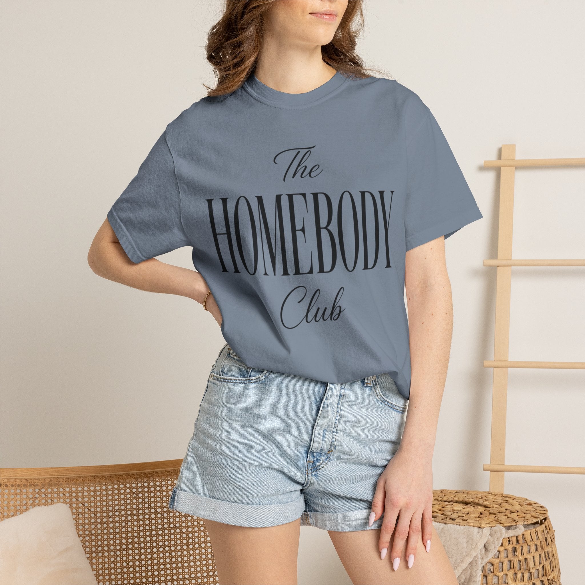 The Homebody club Blk Unisex Garment-Dyed T-shirt